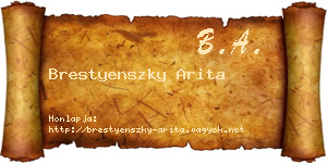 Brestyenszky Arita névjegykártya